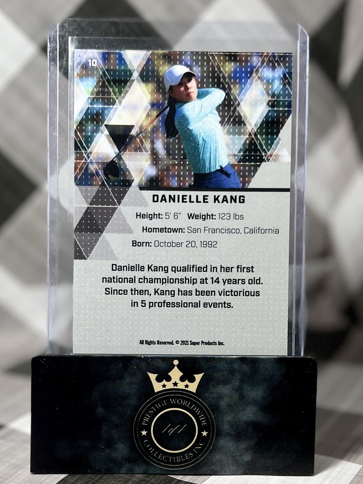 Danielle Kang 2021 Super Glow Gold Foil 1st Ever Rookie #10 LPGA RC SP