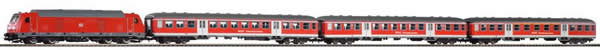 Piko 58133 HO Scale 1/87 Passenger Set BR 245 Diesel + 3 Silver Coin Cars DB VI