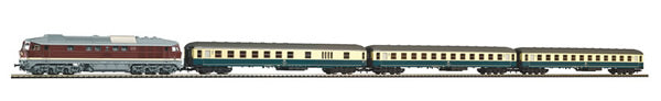 Piko 58214 HO Scale 1/87 ~Interzone Train Set BR 132 Electric & 3 Coaches DR IV
