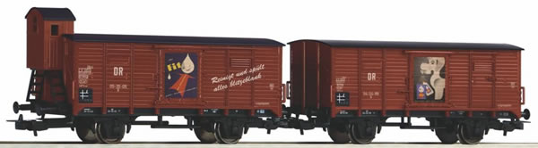 Piko 58373 HO Scale 1/87 2-Car Set Boxcars Fit DR III