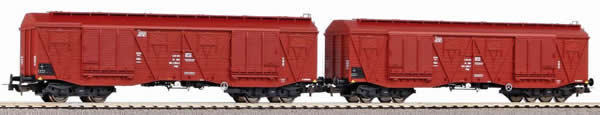 Piko 58376 HO Scale 1/87 2-Car Set Hi-Cap Boxcars 401Ka PKP IV