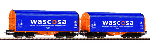 Piko 58396 HO Scale 1/87 2-Car Set Tarp Cars Shimms SBB-Wasco VI