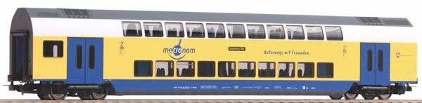 Piko 58809 HO Scale 1/87 Bi-Level Car 2nd Cl. Metronom VI