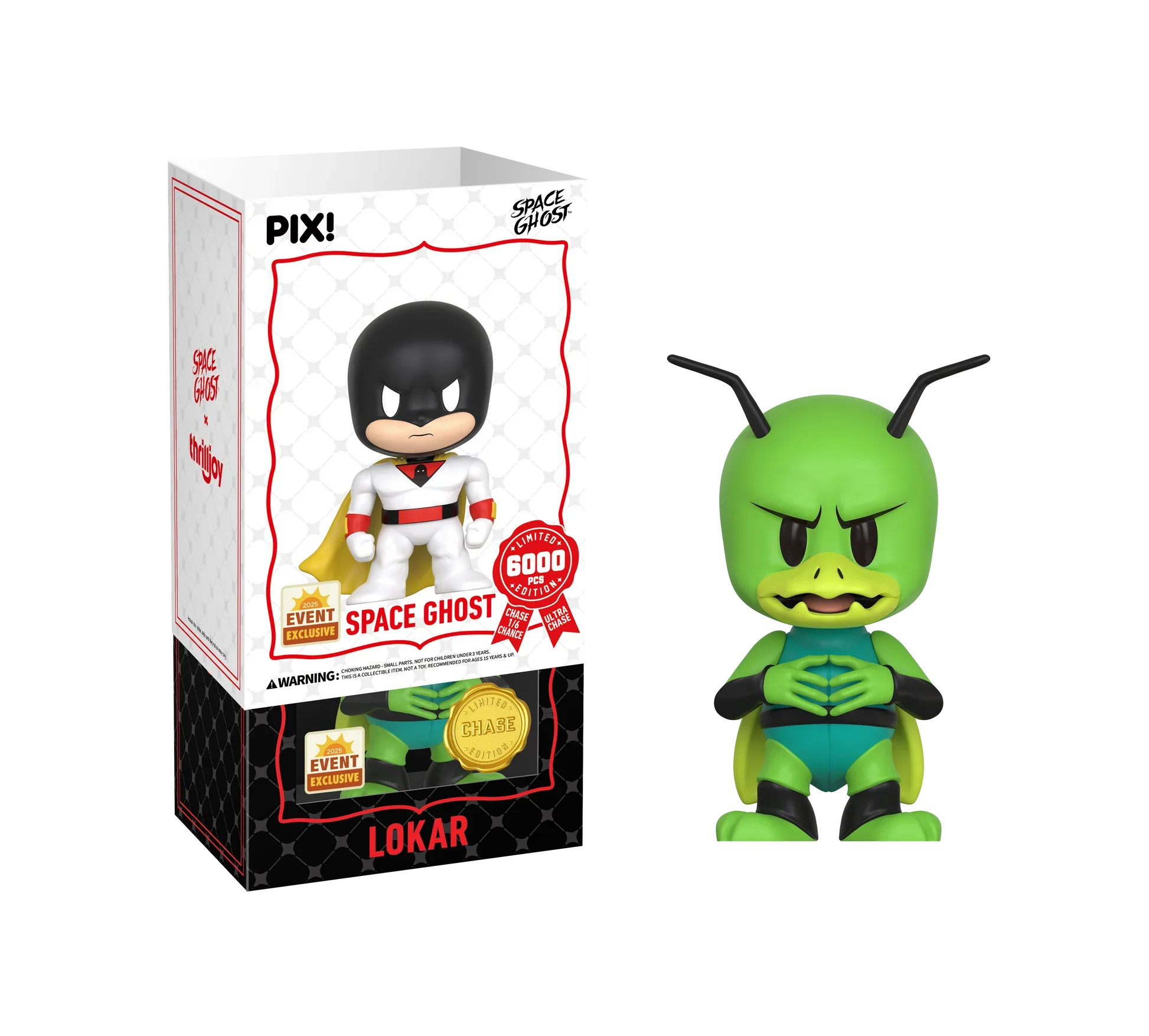 [Thrilljoy] [EXCLUSIVE] Space Ghost - Space Ghost LE6000 PIX Vinyl Figure (1 in 6 Chance at Chase)