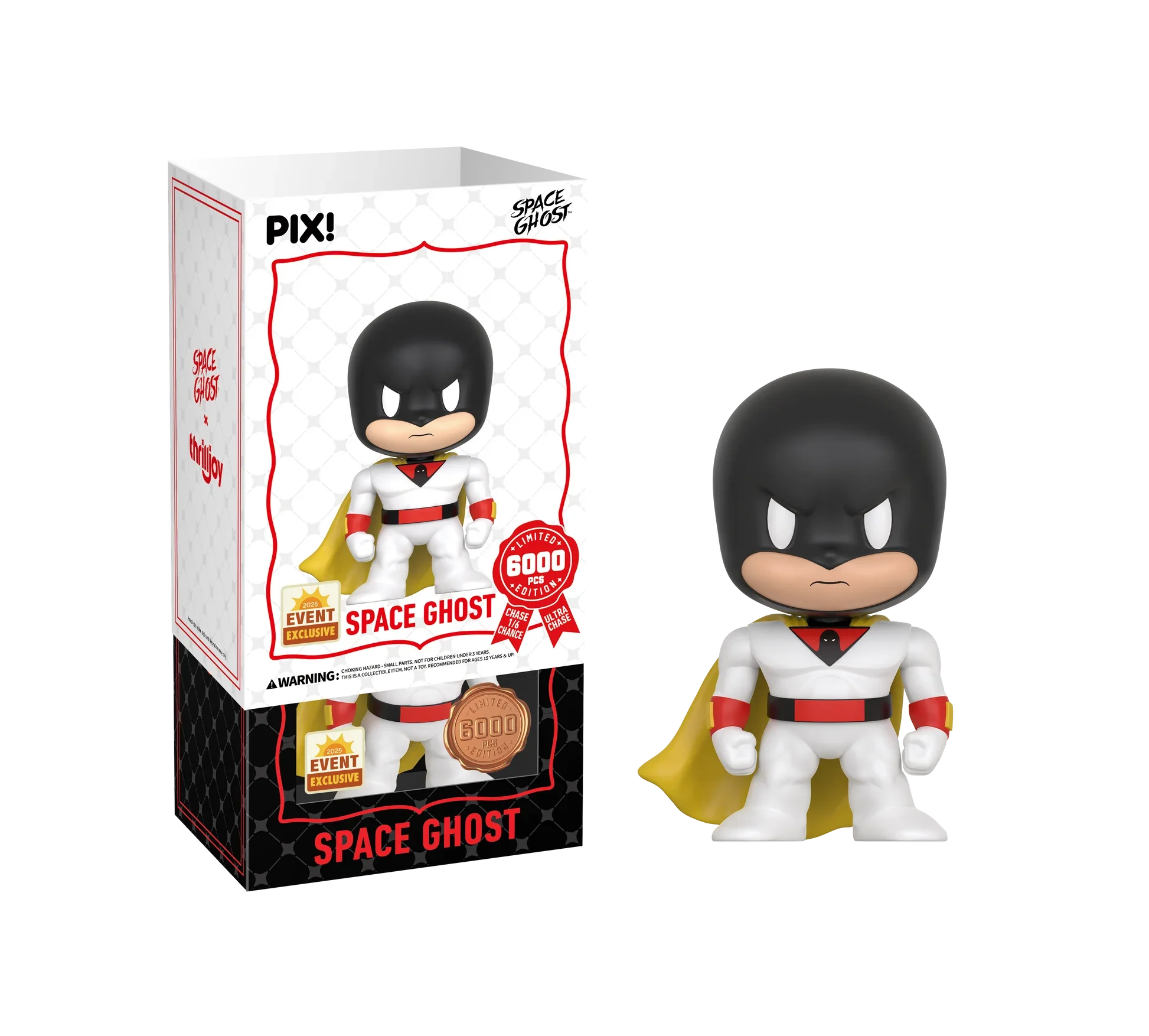 [Thrilljoy] [EXCLUSIVE] Space Ghost - Space Ghost LE6000 PIX Vinyl Figure (1 in 6 Chance at Chase)