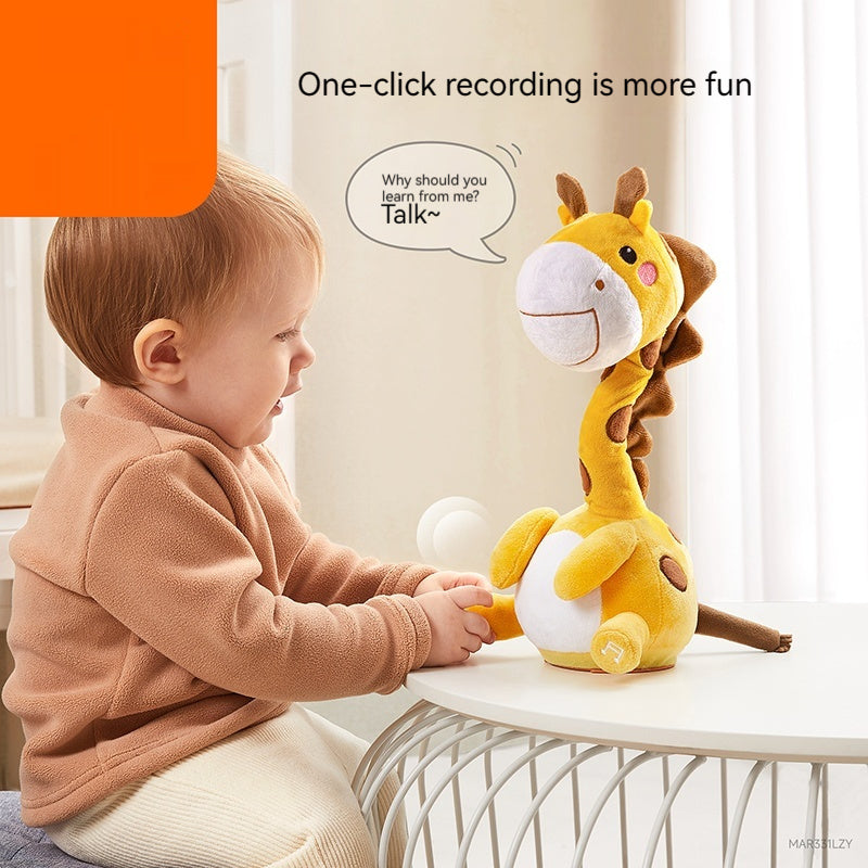Interactive Plush Animal – Educational Puzzle Toy with Recording and Speaking Features