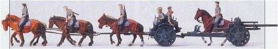 Preiser 16513 HO Scale Artillery 10.5cm Light Field Howitzer - Kit