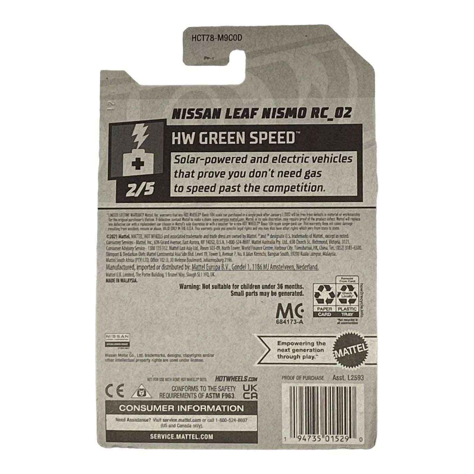 Hot Wheels Nissan Leaf Nismo RC_02 - Green Speed Series 2/5