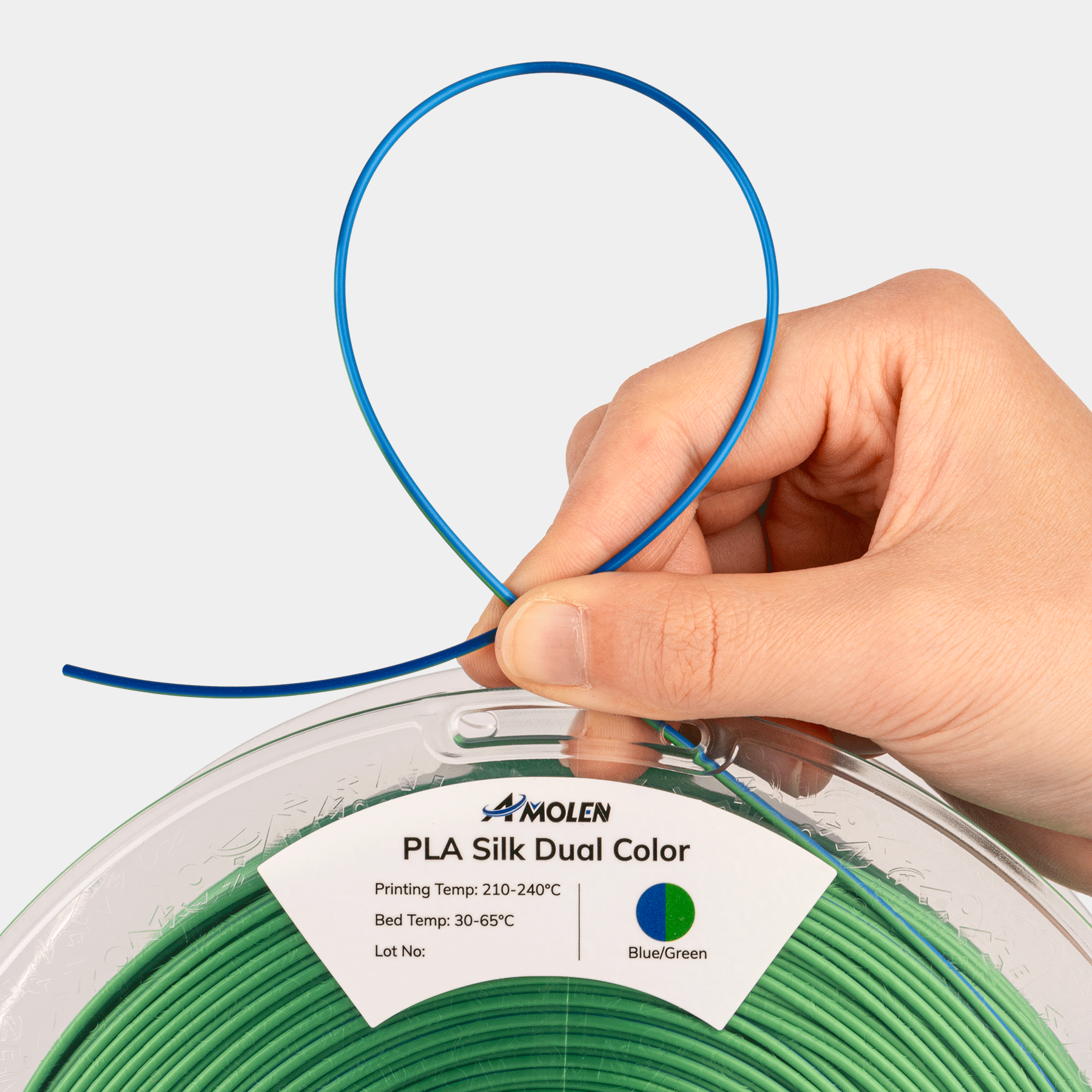 PLA Silk Dual Color Filament 1.75mm, 1KG/2.2LB