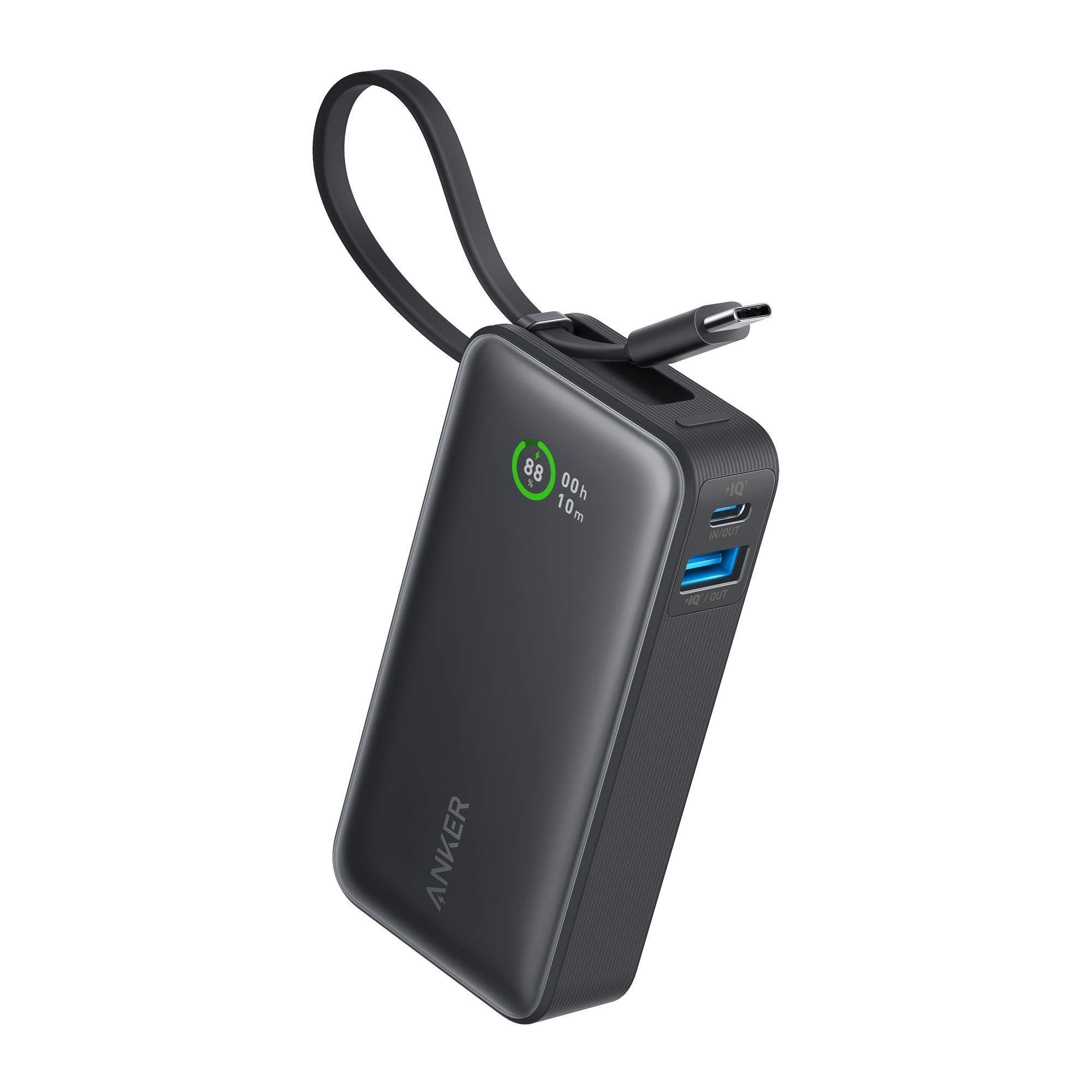 Anker Nano Power Bank (30W, Built-In USB-C Cable)