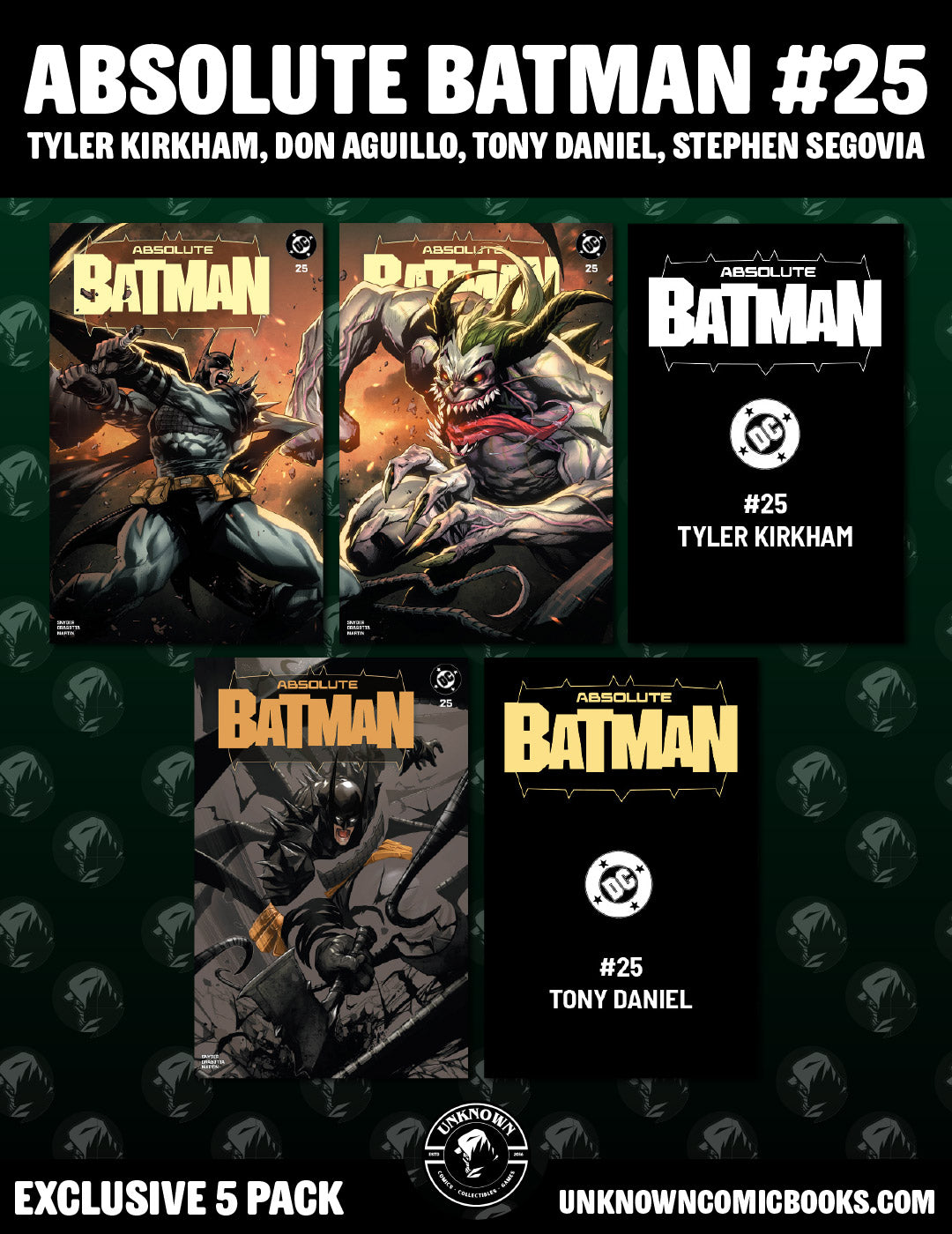 [5 PACK] ABSOLUTE BATMAN #25 EXCLUSIVE TRADE DRESS BUNDLE (10/28/2026)