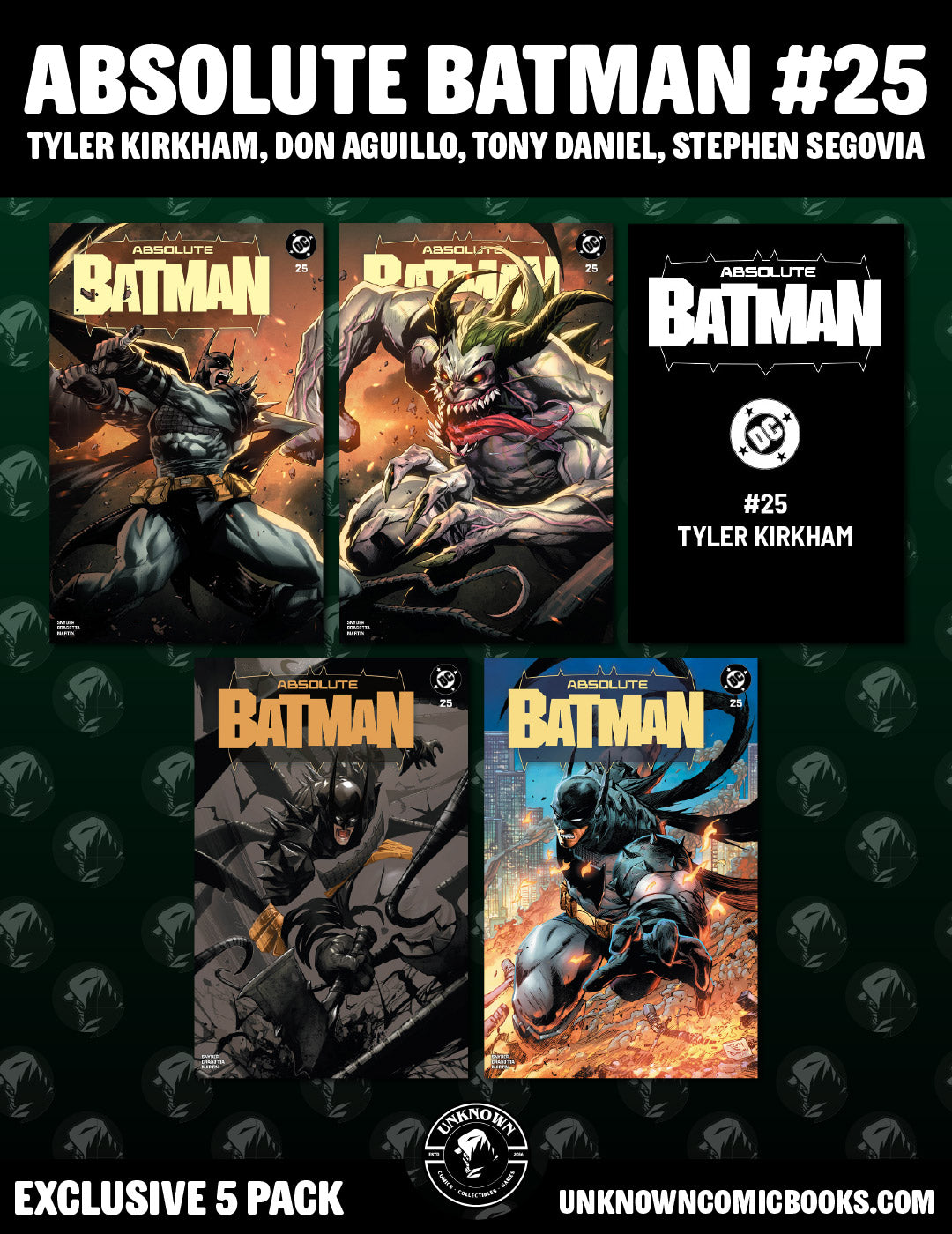 [5 PACK] ABSOLUTE BATMAN #25 EXCLUSIVE TRADE DRESS BUNDLE (10/28/2026)
