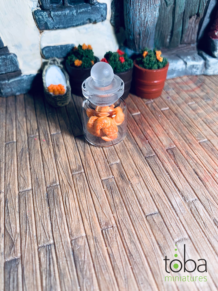 Toba Miniatures 1072 1/12 Scale Bread Jar with Croissants (1)