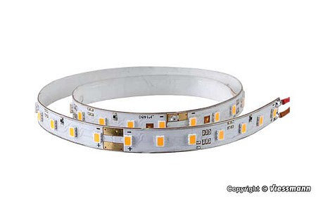 Viessmann 5087 All Scale Self-Adhesive 24V LED Light Strips with Resistors 3/32"  .23cm Wide -- 2000K Warm White 10 Sections - 7 LEDs Each, Total 9-13/16" 25cm Long