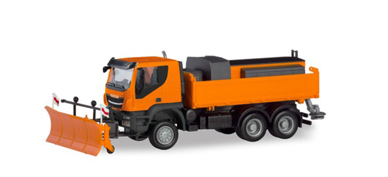 Herpa 310727 1/87 Scale Winter Service Iveco Trakker 6X6 Tractor High Quality