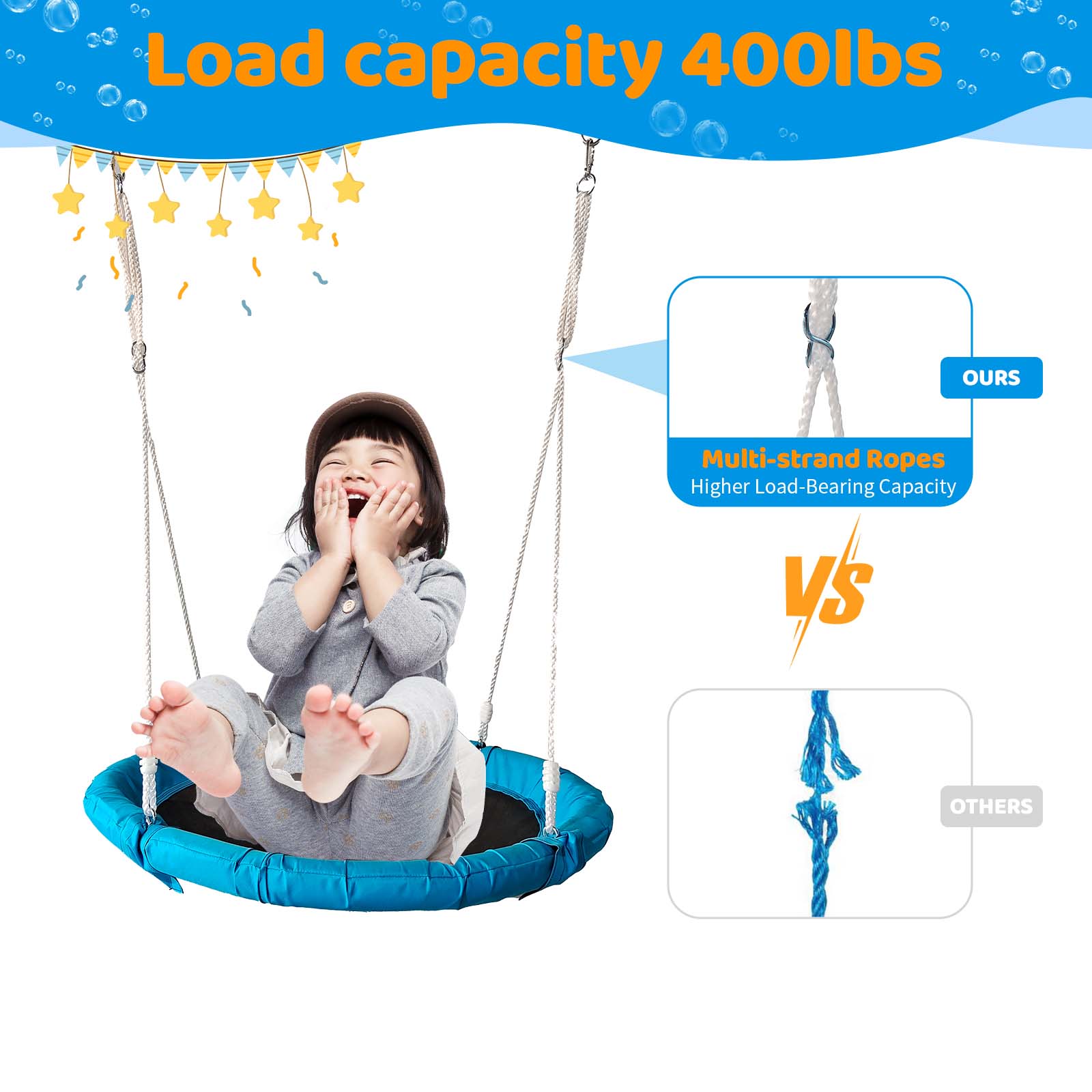 Metal Swing Set for Kids – Outdoor Playground Equipment with Disc Swing