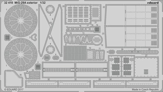 Eduard 32410 1/32 Aircraft- MiG29A Exterior for TSM