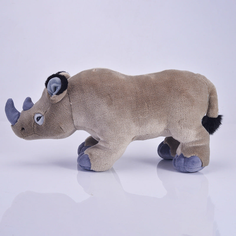 Plush Rhino Toy – Soft Stuffed Animal Doll with Realistic Design