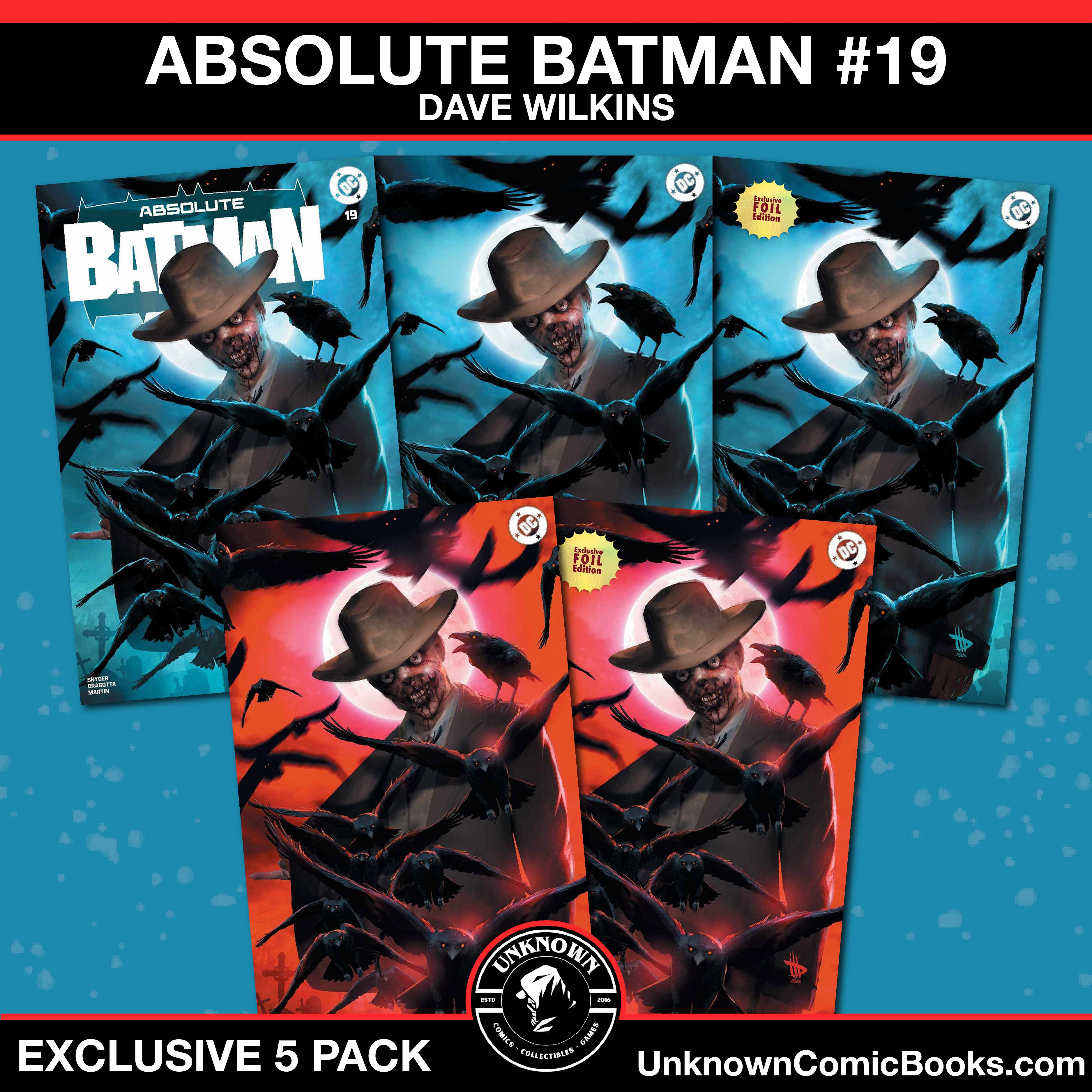 [5 PACK] ABSOLUTE BATMAN #19 DAVE WILKINS VAR (04/08/2026) (04/15/2026)