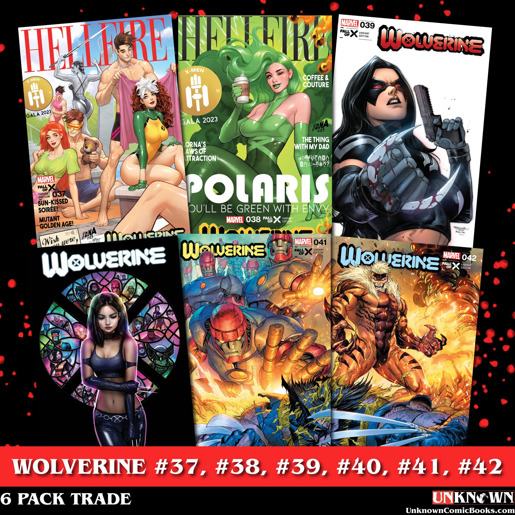 [6 PACK TRADE] WOLVERINE (#37-#42) 37, 38, 39, 40, 41, 42 UNKNOWN COMICS EXCLUSIVE VAR (01/31/2024)