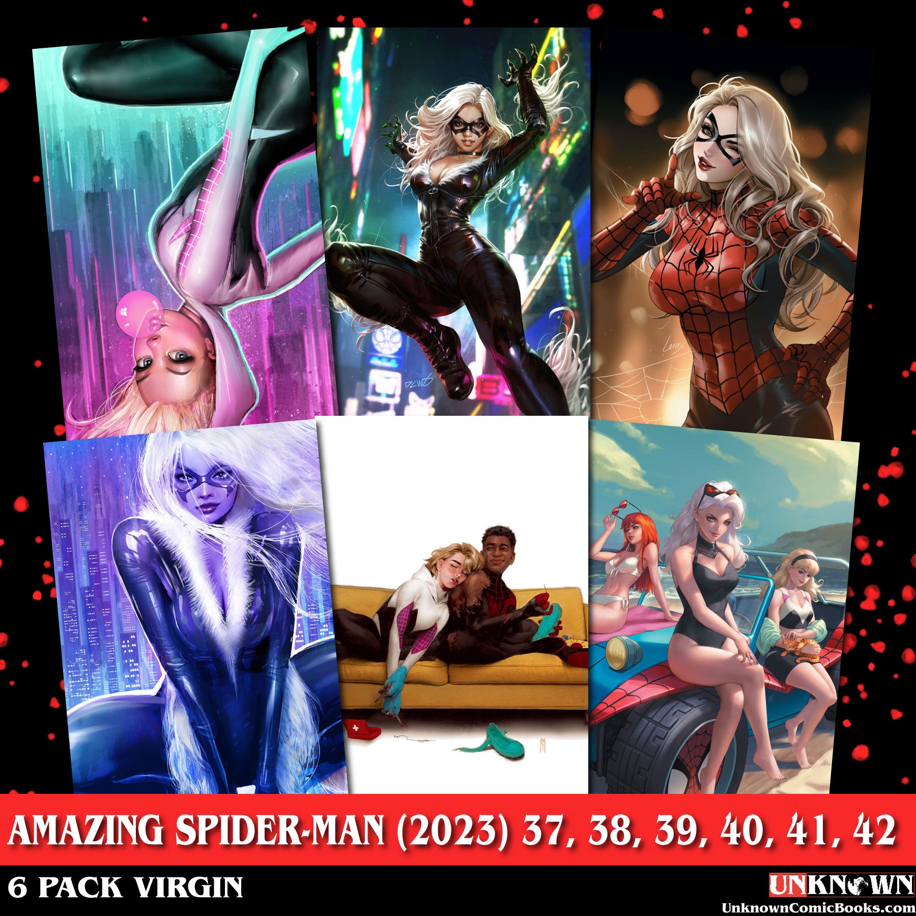 [6 PACK VIRGIN] AMAZING SPIDER-MAN (37-42) #37 #38 #39 #40 #41 #42 UNKNOWN COMICS EXCLUSIVE VIRGIN VAR (01/17/2024)