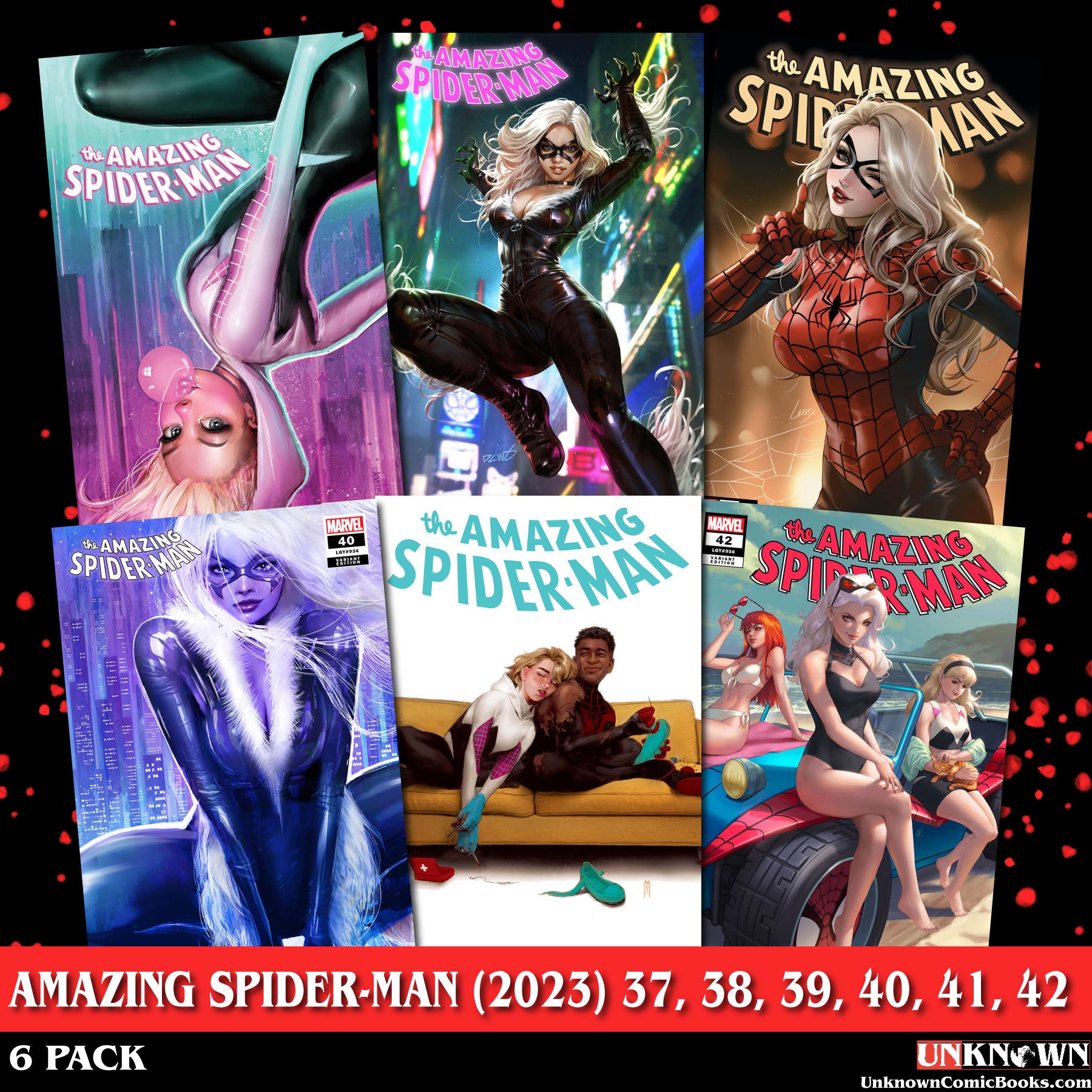 [6 PACK TRADE] AMAZING SPIDER-MAN (37-42) #37 #38 #39 #40 #41 #42 UNKNOWN COMICS EXCLUSIVE VAR (01/17/2024)