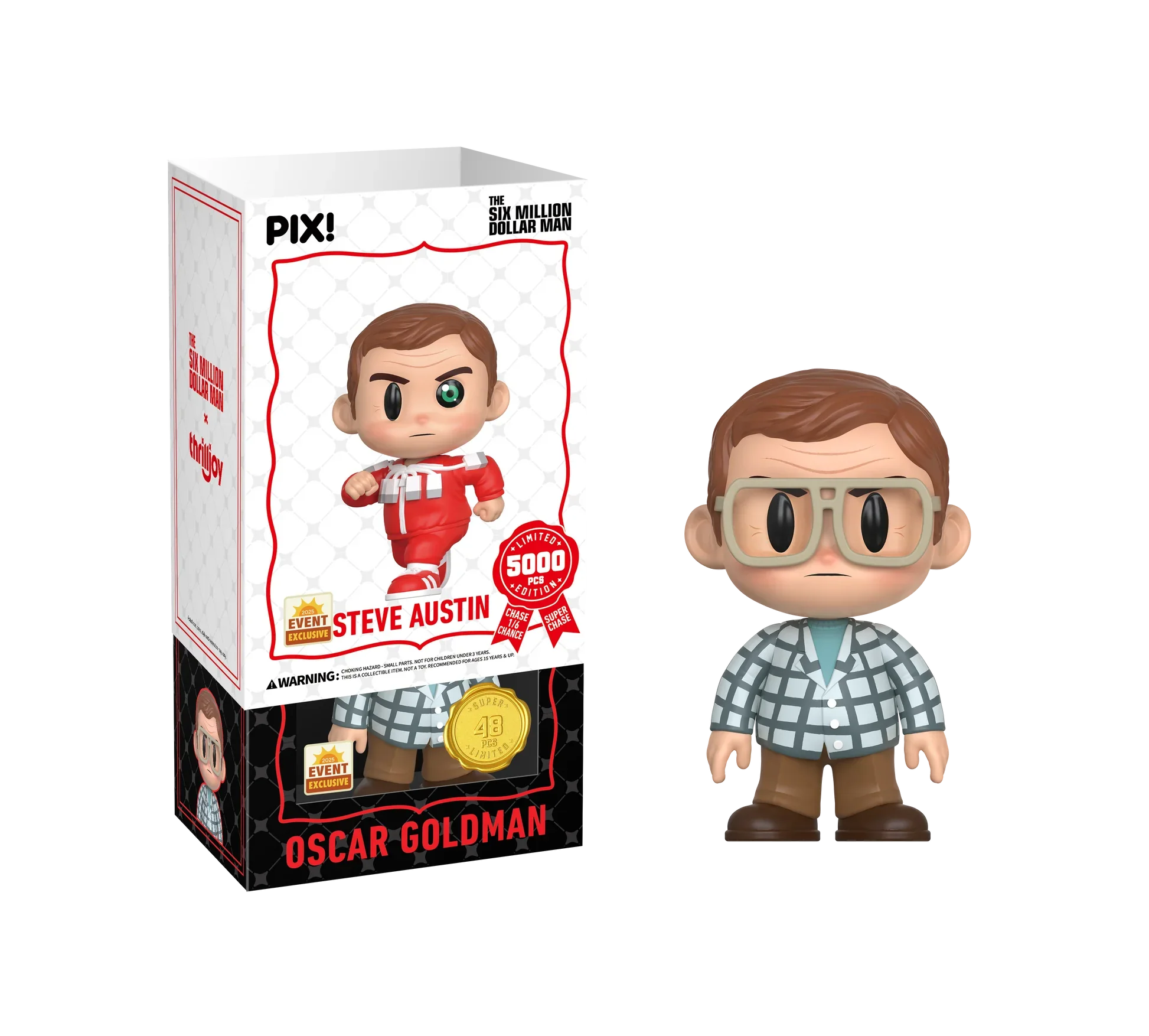 [Thrilljoy] [EXCLUSIVE] The Six Million Dollar Man - Steve Austin LE5000 PIX Vinyl Figure (1 in 6 Chance at Chase)