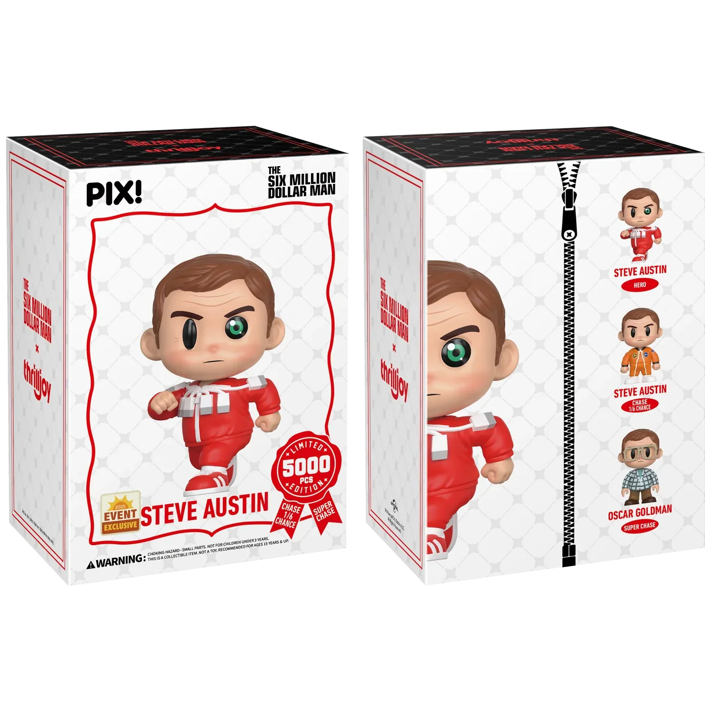 [Thrilljoy] [EXCLUSIVE] The Six Million Dollar Man - Steve Austin LE5000 PIX Vinyl Figure (1 in 6 Chance at Chase)