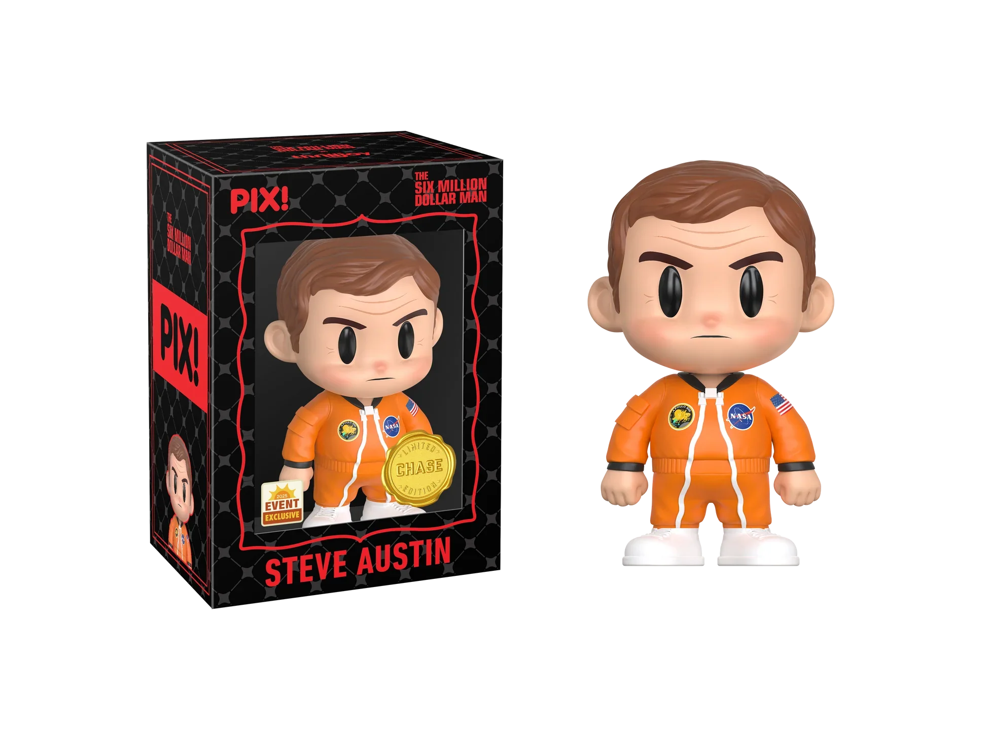 [Thrilljoy] [EXCLUSIVE] The Six Million Dollar Man - Steve Austin LE5000 PIX Vinyl Figure (1 in 6 Chance at Chase)