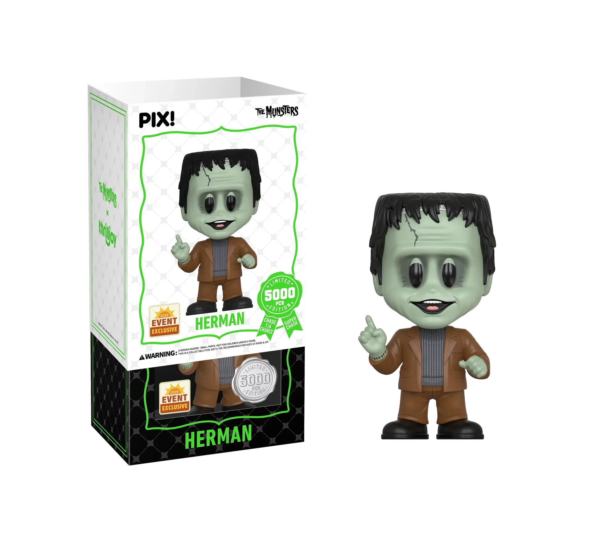 [Thrilljoy] [EXCLUSIVE] The Munsters - Herman Munster LE5000 PIX Vinyl Figure (1 in 6 Chance at Chase)