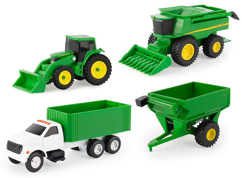 Ertl 37685-A Scale John Deere 4-Piece Harvesting Gift Set Includes: Grain