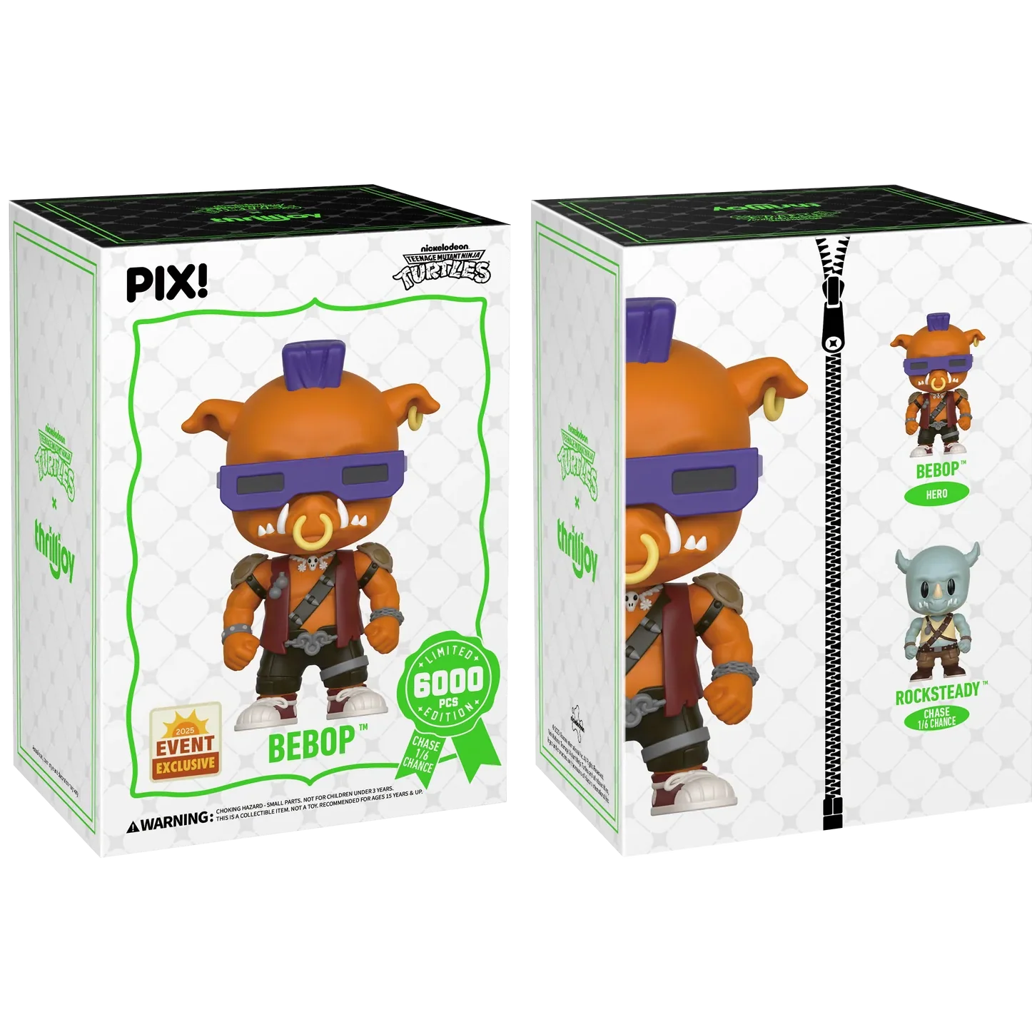 [Thrilljoy] [EXCLUSIVE] TMNT Teenage Mutant Ninja Turtles - Bebop LE6000 PIX Vinyl Figure (1 in 6 Chance at Chase)