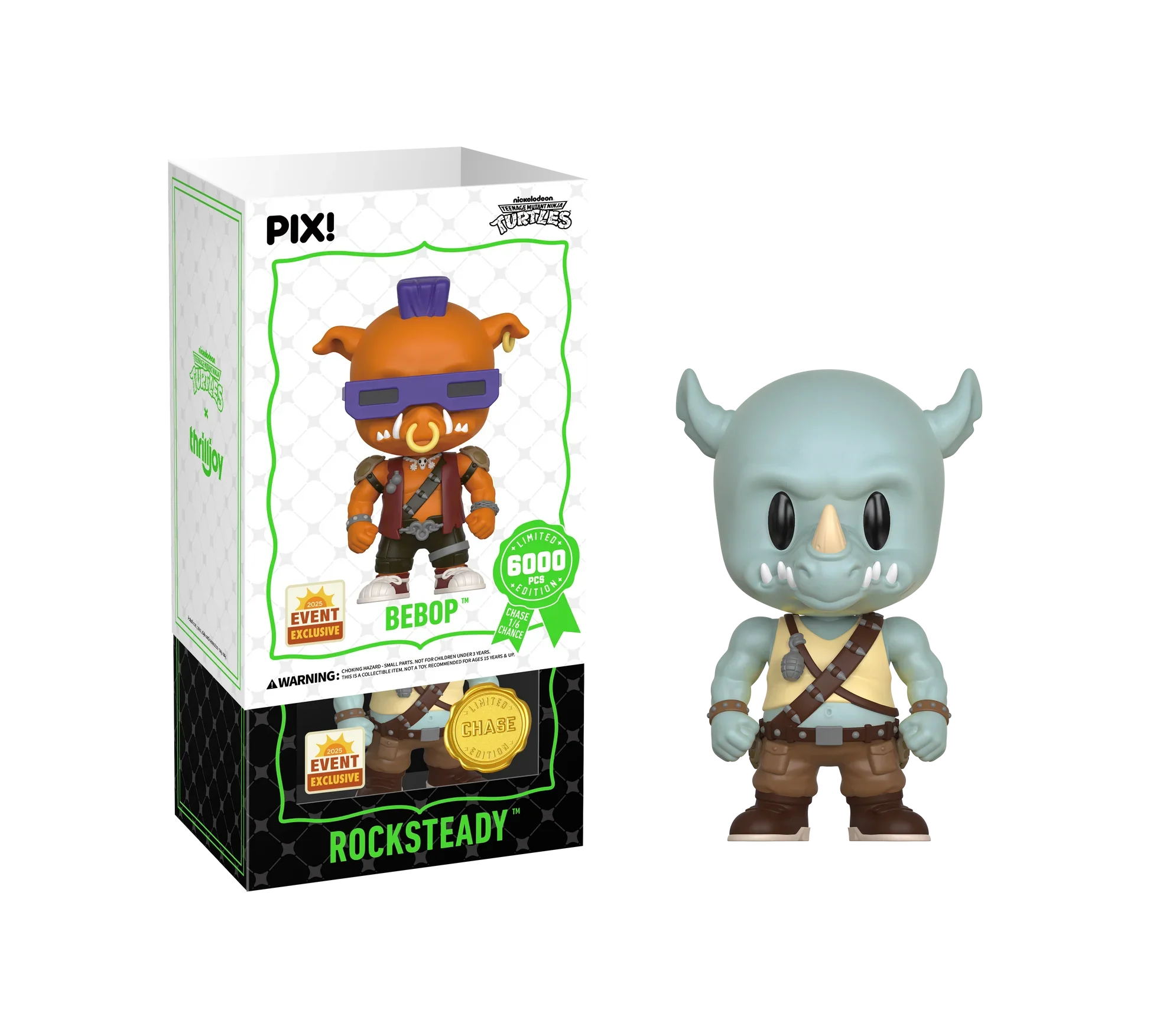 [Thrilljoy] [EXCLUSIVE] TMNT Teenage Mutant Ninja Turtles - Bebop LE6000 PIX Vinyl Figure (1 in 6 Chance at Chase)