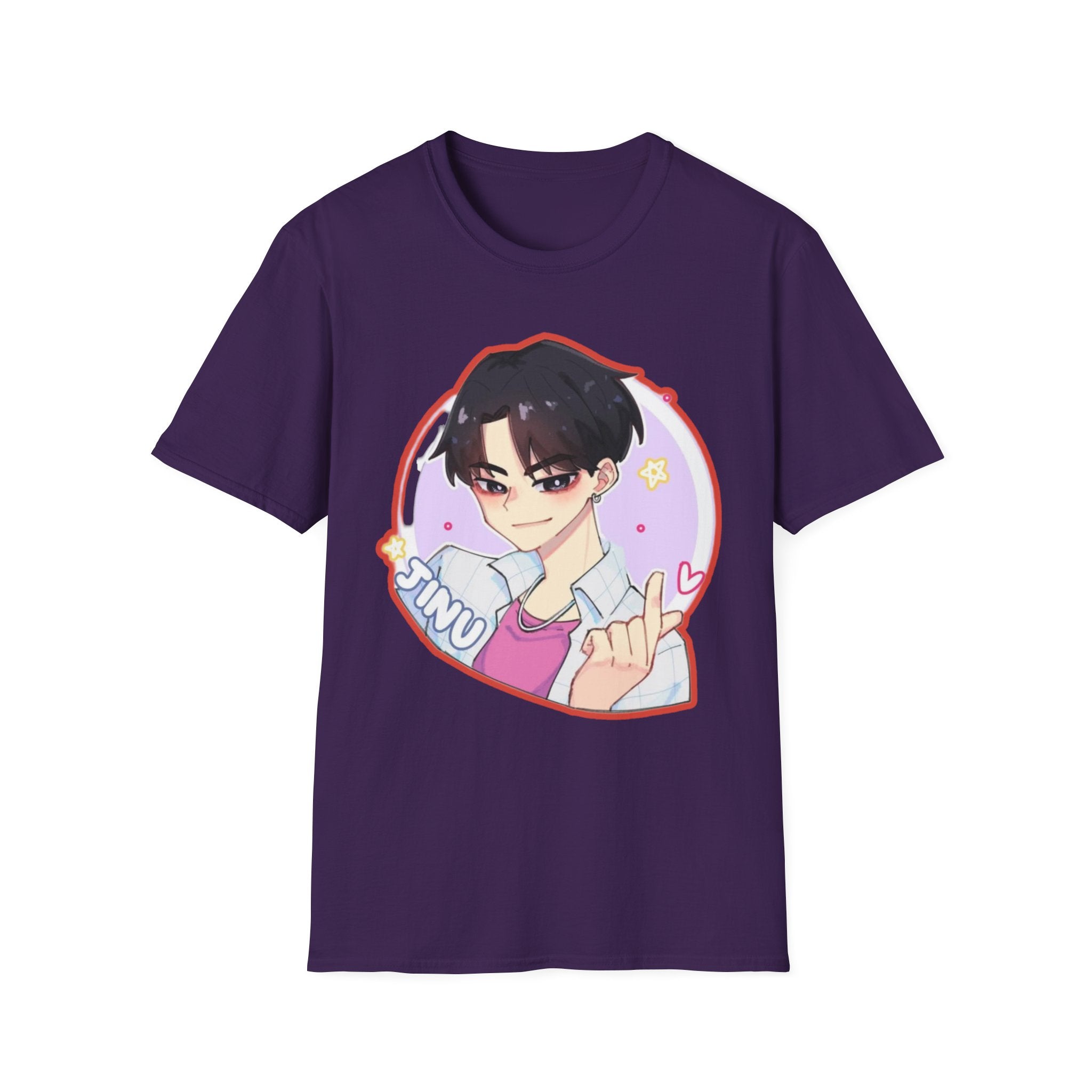 Anime Character kpop boy 2 T-Shirt, Cute Graphic Tee, Unisex Casual Wear, Gift for Teens, Kawaii Fashion, Birthday Present