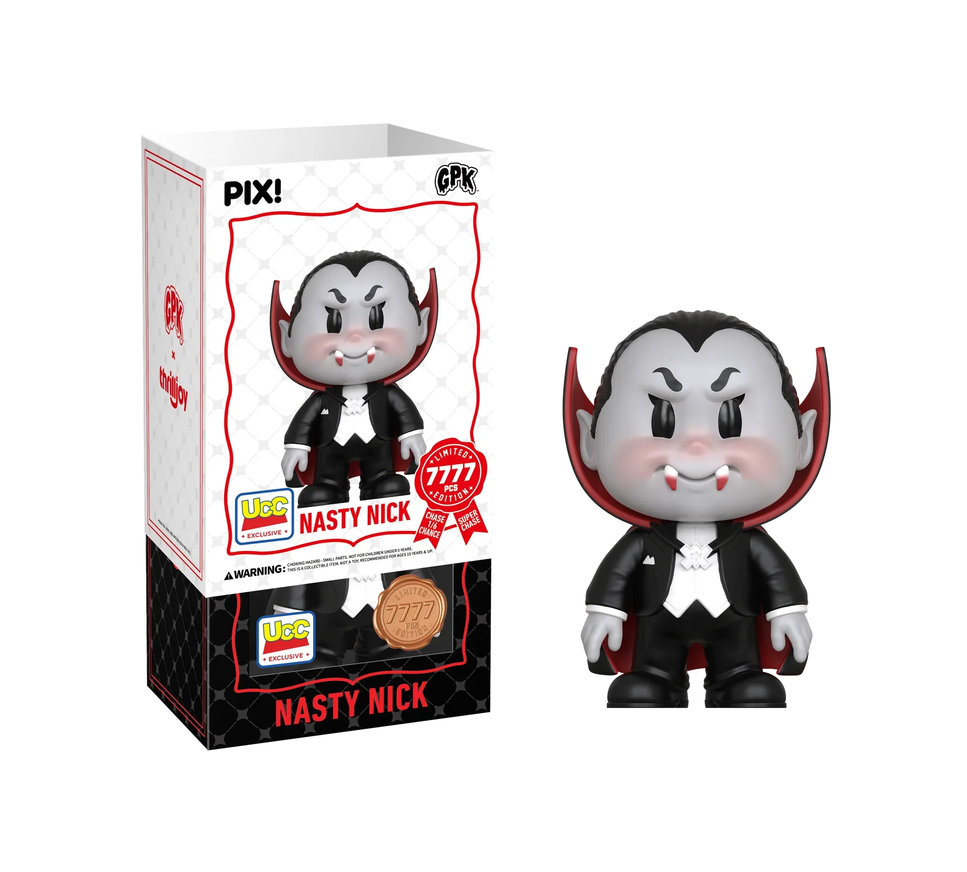 [Thrilljoy] [EXCLUSIVE] Garbage Pail Kids - Nasty Nick LE7777 PIX Vinyl Figure (1 in 6 Chance at Chase)