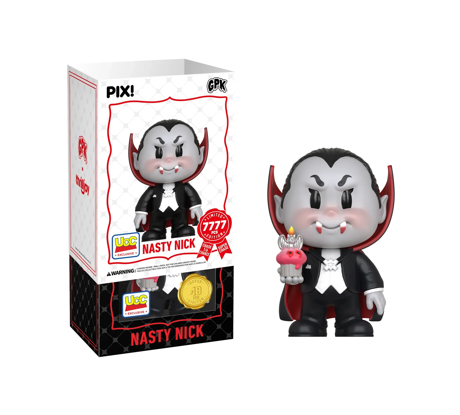 [Thrilljoy] [EXCLUSIVE] Garbage Pail Kids - Nasty Nick LE7777 PIX Vinyl Figure (1 in 6 Chance at Chase)