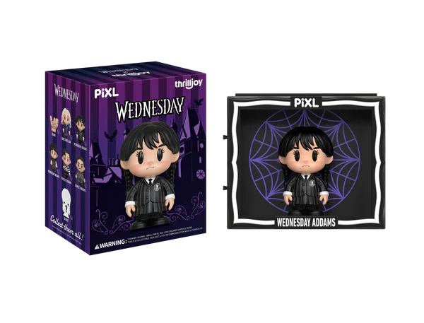 [Thrilljoy] Wednesday PIXL Blind Box Vinyl (1 in 108 chance of receiving a secret figure!)