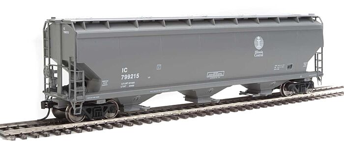 Walthers Mainline 910-7706 HO Scale 60' NSC 5150 3-Bay Covered Hopper - Ready to Run -- Illinois Central #799215
