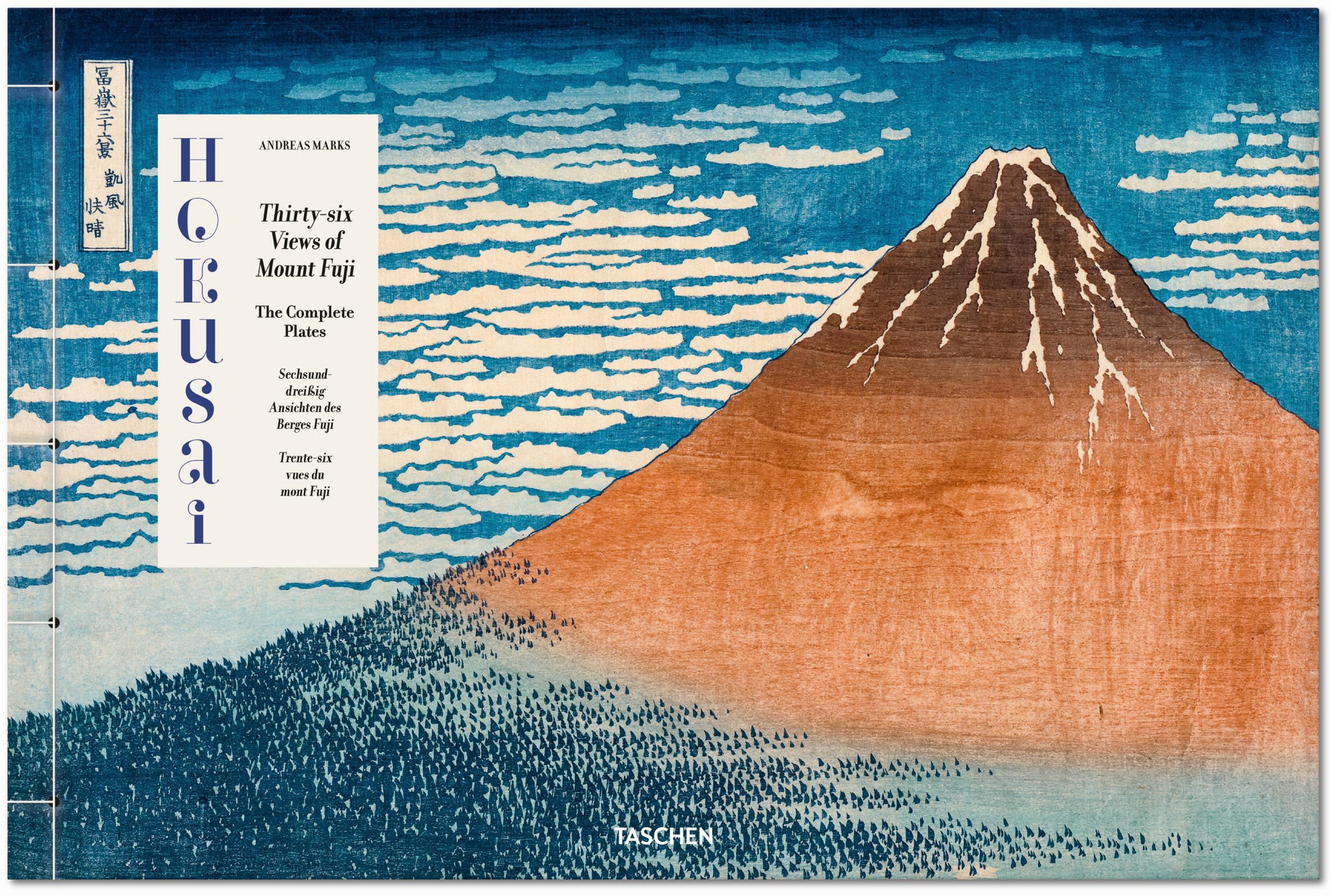 Hokusai. Thirty-six Views of Mount Fuji (German, French, English)