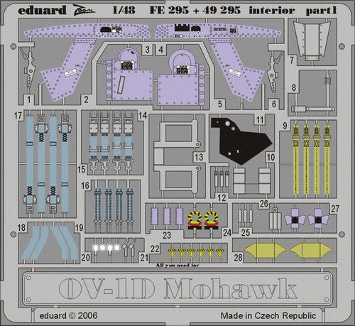 Eduard 49295 1/48 Aircraft- OV1D Interior for ROD (Painted)