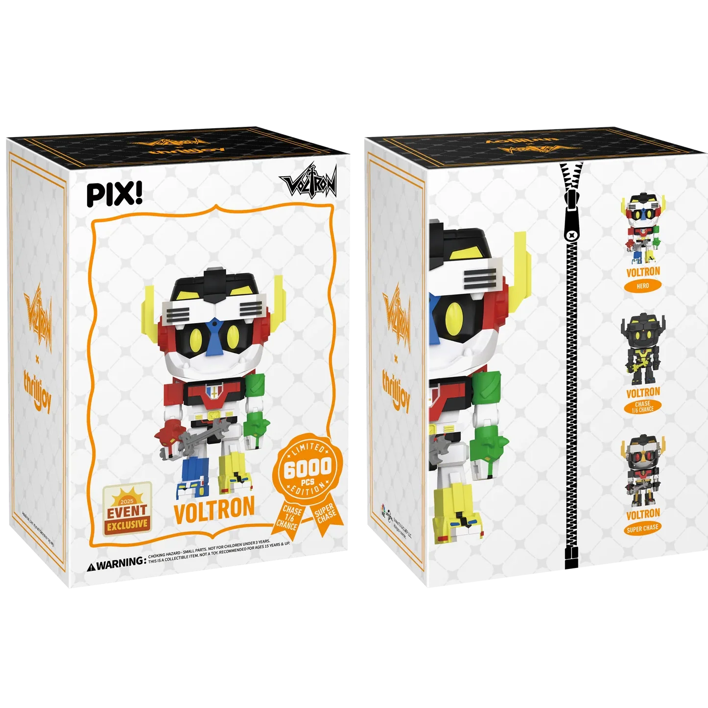 [Thrilljoy] [EXCLUSIVE] Voltron Defender of the Universe - Voltron LE6000 PIX Vinyl Figure (1 in 6 Chance at Chase)