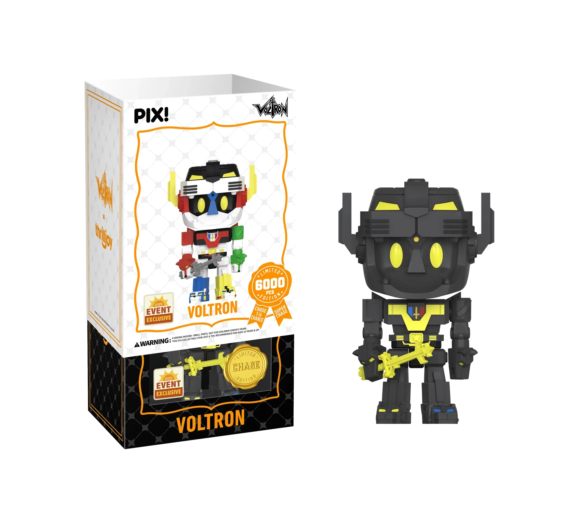 [Thrilljoy] [EXCLUSIVE] Voltron Defender of the Universe - Voltron LE6000 PIX Vinyl Figure (1 in 6 Chance at Chase)