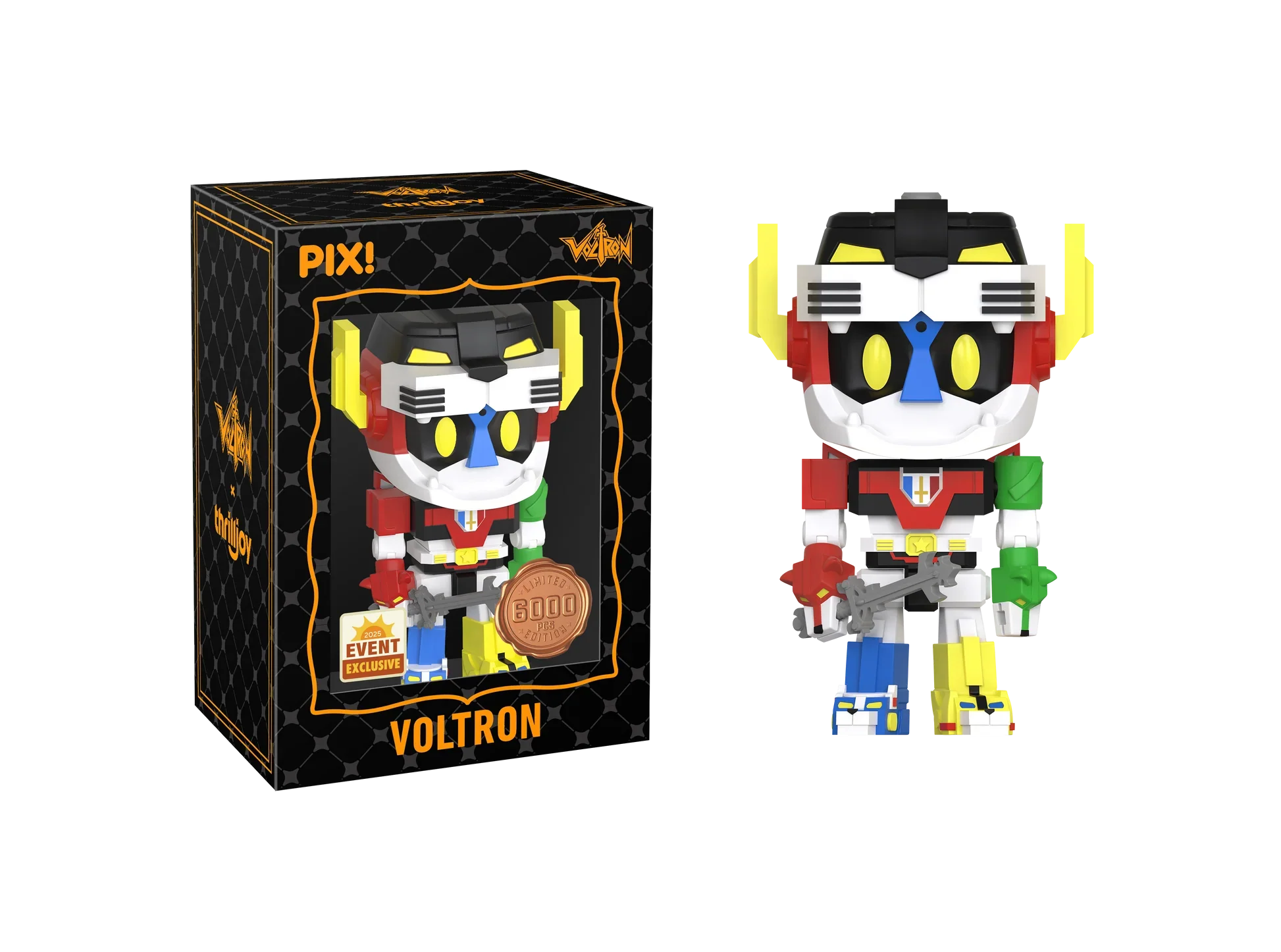 [Thrilljoy] [EXCLUSIVE] Voltron Defender of the Universe - Voltron LE6000 PIX Vinyl Figure (1 in 6 Chance at Chase)