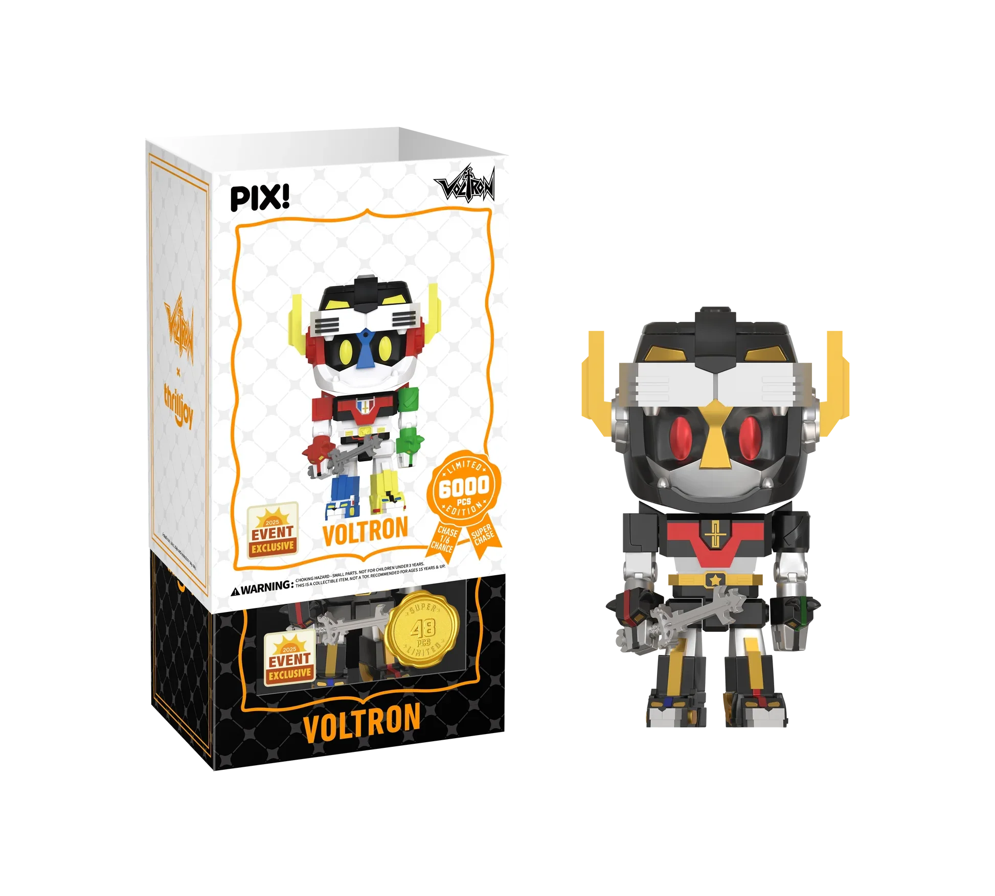 [Thrilljoy] [EXCLUSIVE] Voltron Defender of the Universe - Voltron LE6000 PIX Vinyl Figure (1 in 6 Chance at Chase)
