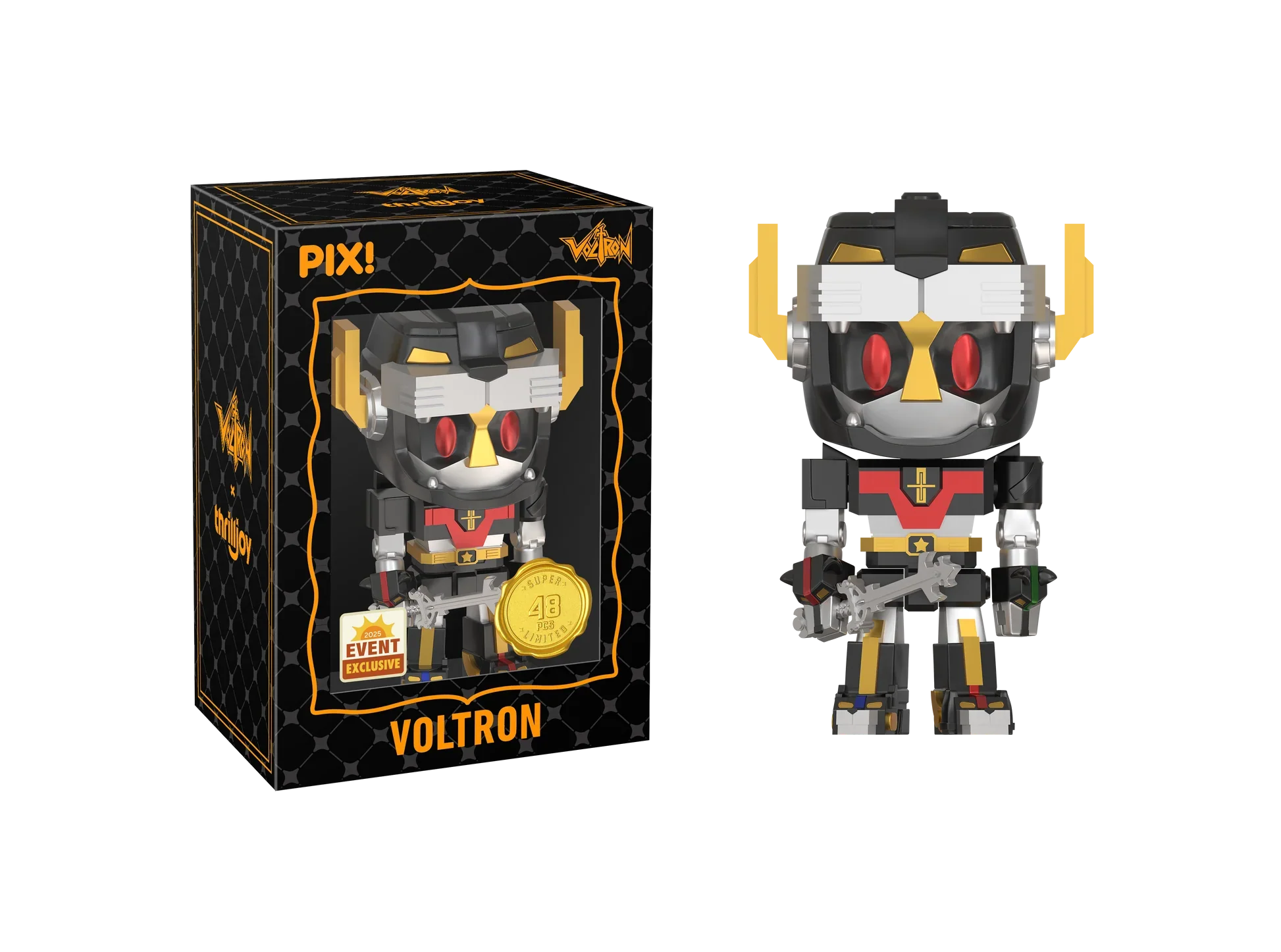 [Thrilljoy] [EXCLUSIVE] Voltron Defender of the Universe - Voltron LE6000 PIX Vinyl Figure (1 in 6 Chance at Chase)