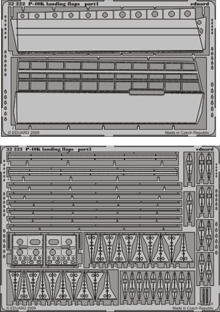 Eduard 32222 1/32 Aircraft- P40K Landing Flaps for HSG