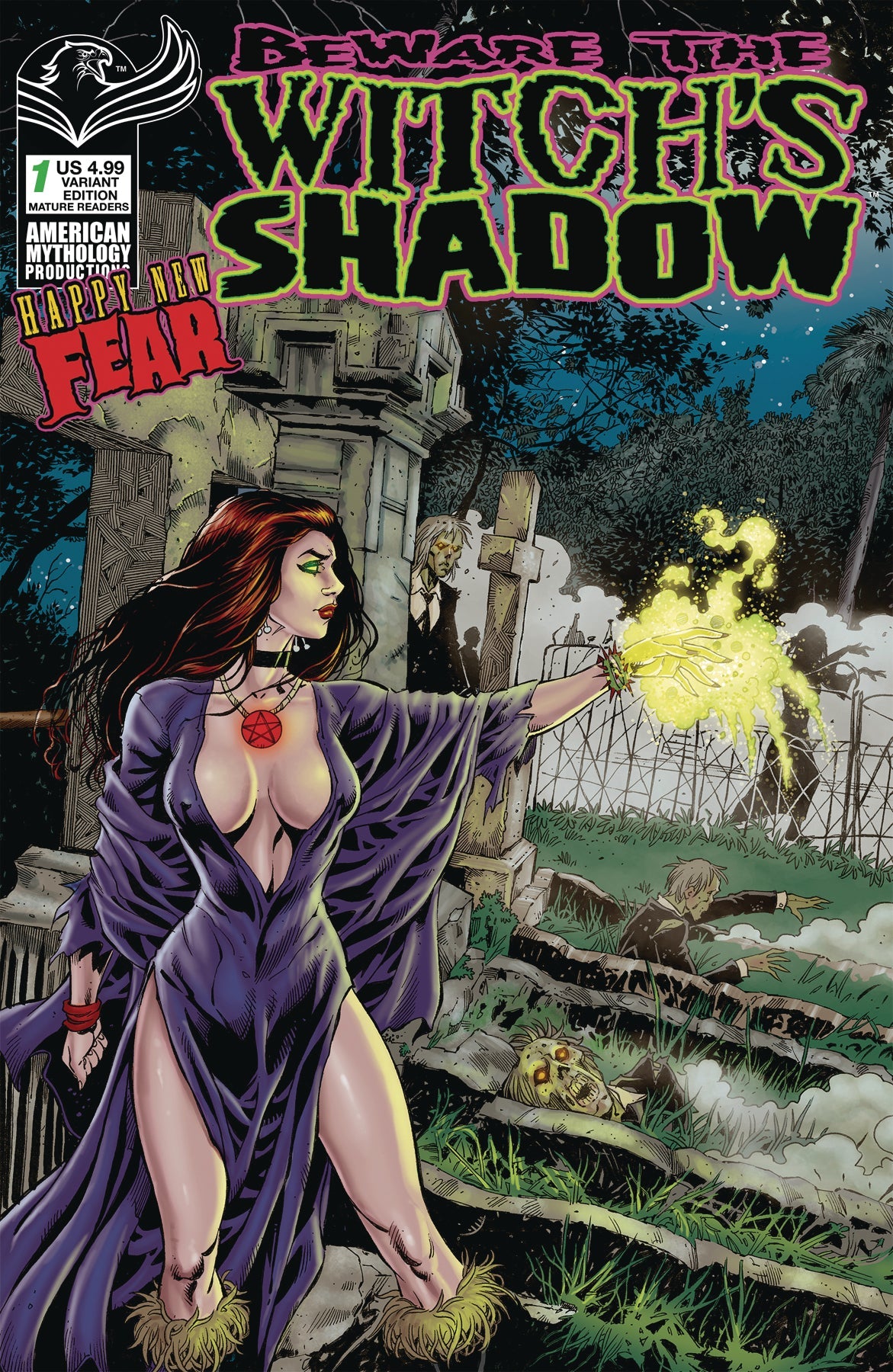 Beware Witch`S Shadow Happy New Fear #1 B Bonk Graveside (11/09/2022) American Mythology