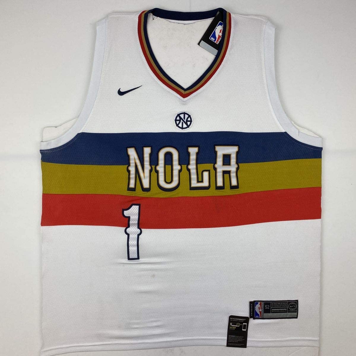 Autographed/Signed Zion Williamson New Orleans White Basketball Jersey PSA/DNA COA Holo Only