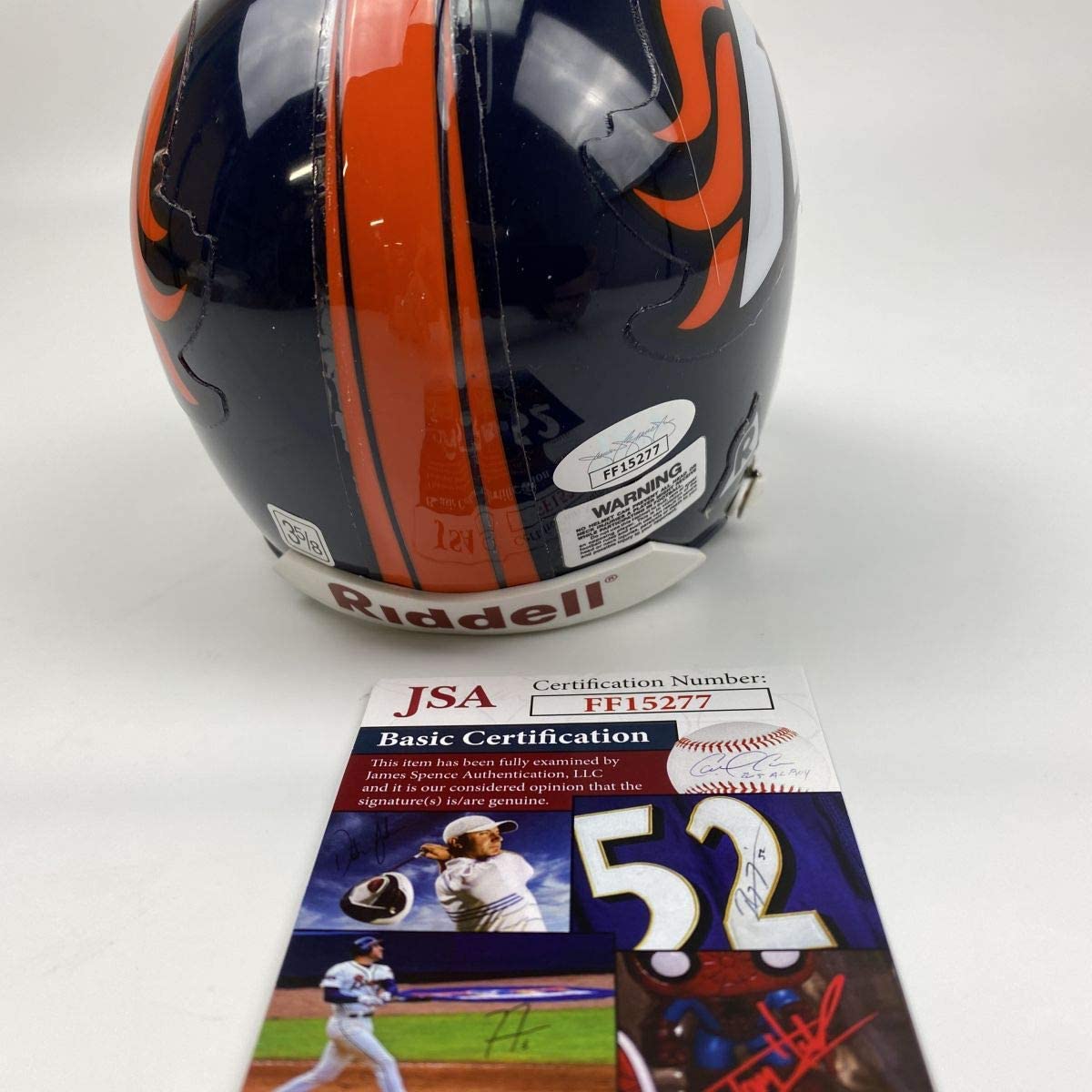 Autographed/Signed Terrell Davis Denver Broncos Mini Football Helmet JSA COA