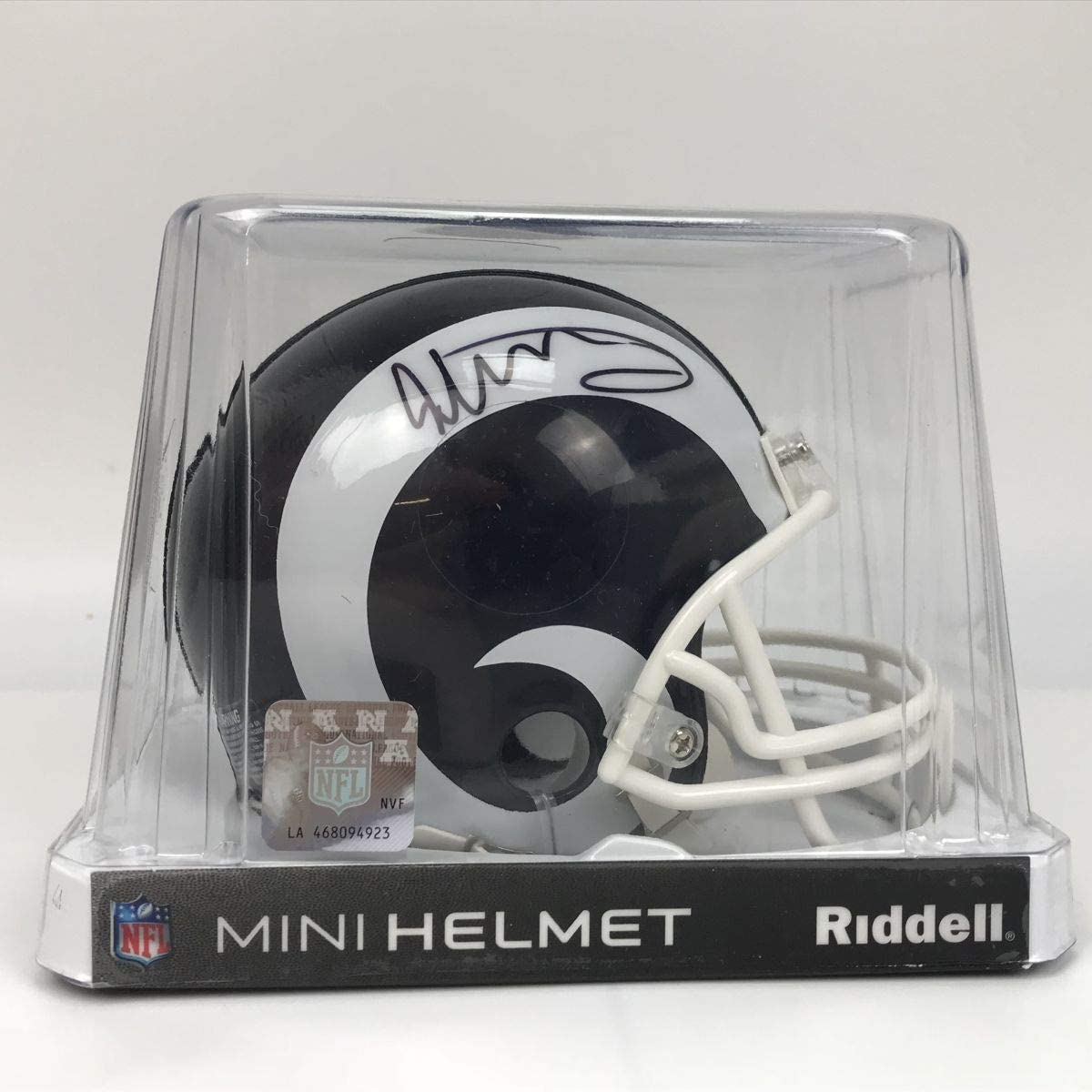 Autographed/Signed Todd Gurley II Los Angeles LA Rams Mini Football Helmet Beckett BAS COA Holo Only